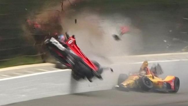 Robert Wickens was taken to hospital after this horrifying IndyCar crash during the ABC Supply 500 at Pocono.