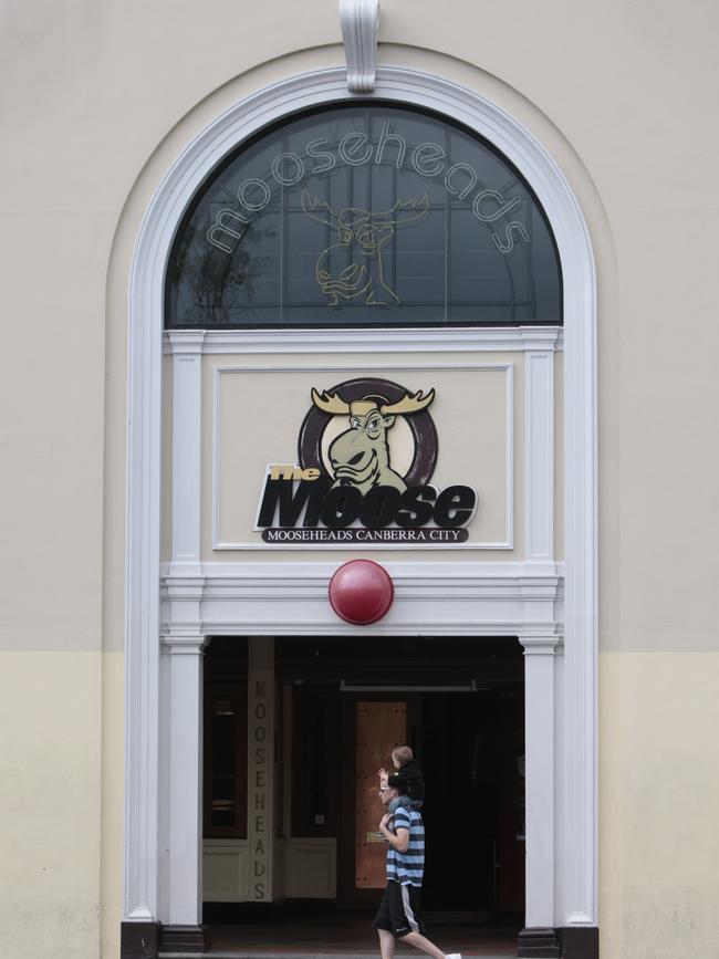 Mooseheads night club in Canberra's CBD.