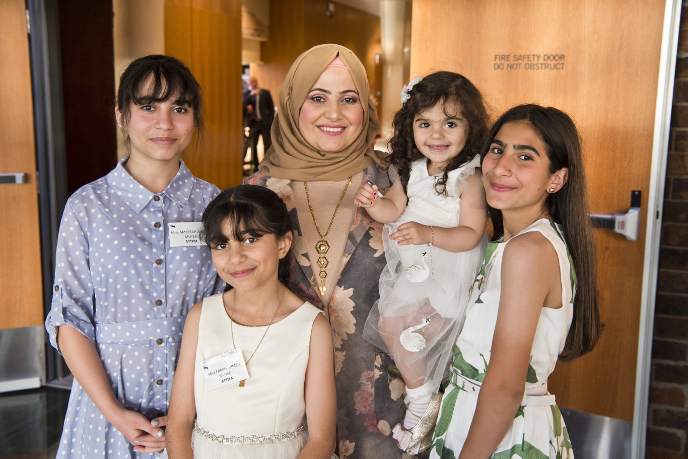 New citizens Alhan Mohammed with daughters (from left) Ammerah, Farah, Ella and Shafaq Attiya at the Toowoomba Regional Council Australian Citizenship Ceremony at The Annex, Friday, October 18, 2019. Picture: Kevin Farmer