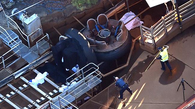 The Thunder River Rapids ride tragedy at Dreamworld in 2016. Picture: Dan Peled/AAP