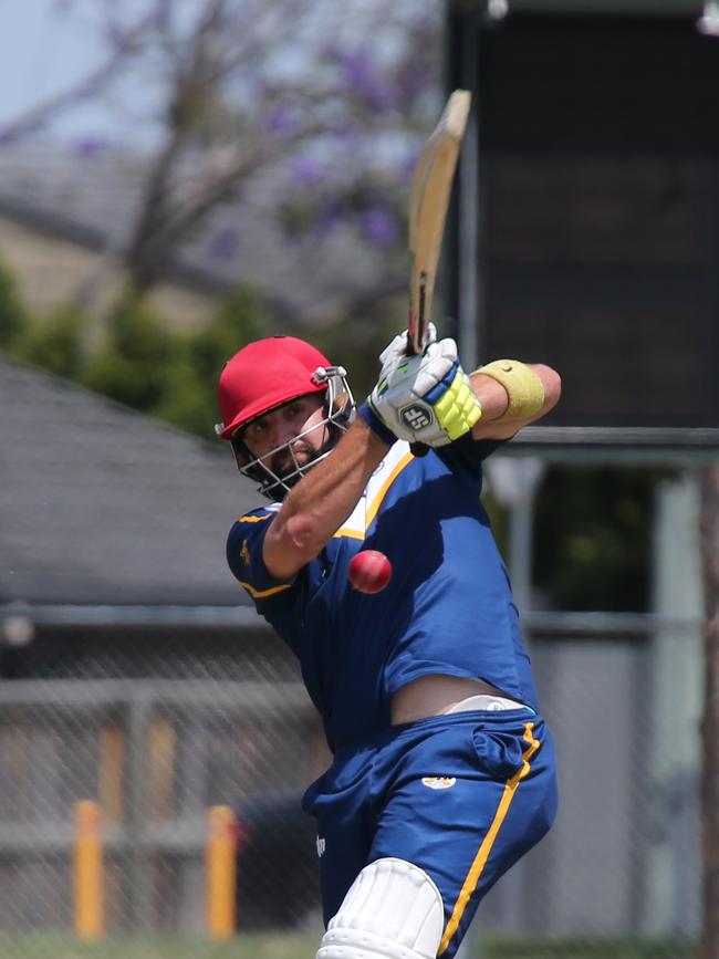 Cricket Gold Coast Kookaburra Cup - Surfers Paradise vs Coomera Hope Island at Sir Bruce Small Park. Coomera batsman Phil Tunnicliffe. Picture: Mike Batterham