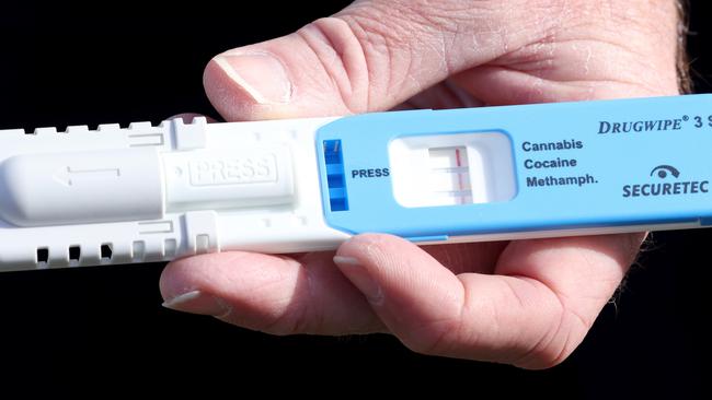 The new cocaine testing device to be used by Queensland police in roadside stops. Picture: Steve Pohlner