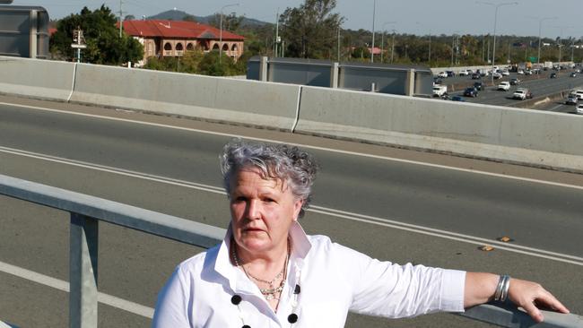 Jaye Rose on the M1 at Loganholme near the old Antiques Store which is owned by Logan City Council. AAP/Image Sarah Marshall