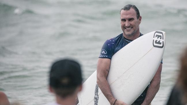 Joel Parkinson leaves the water after his heat at the Gold Coast Pro, Burleigh Heads.