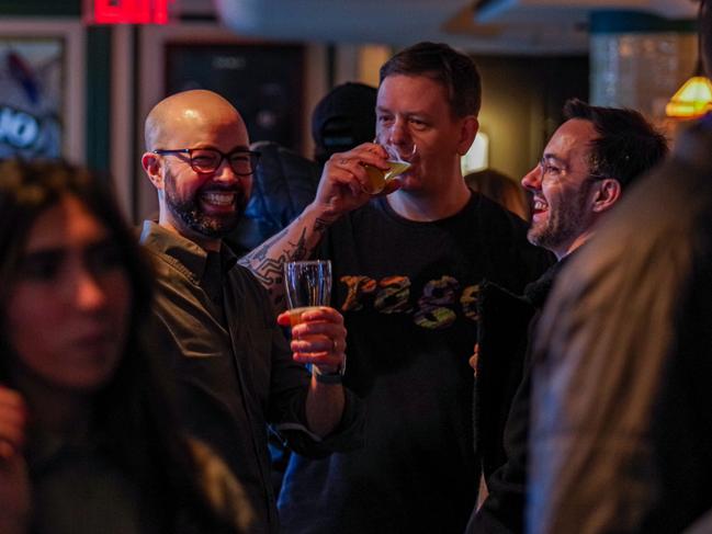 Hundreds of Aussie expats turned out to christen Andy Lee’s New York City pub, Old Mates, in New York. Picture: Matt Davies