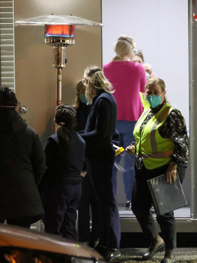 Health officials set up on site. Pictures: Damian Shaw