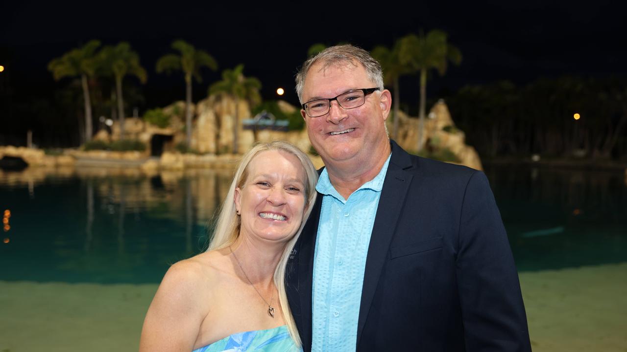 Shayne Clark and Greg Clark at the Surf Life Saving Queensland Point Danger Branch centennial celebration at Sea World for Gold Coast at Large. Picture, Portia Large.