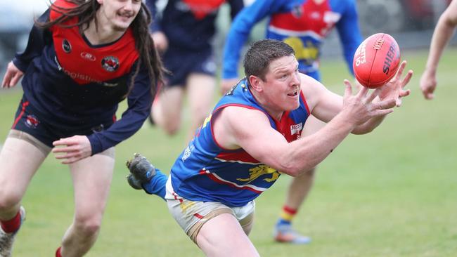 Michael Paul in action for Huonville Lions.  Picture: Nikki Davis-Jones