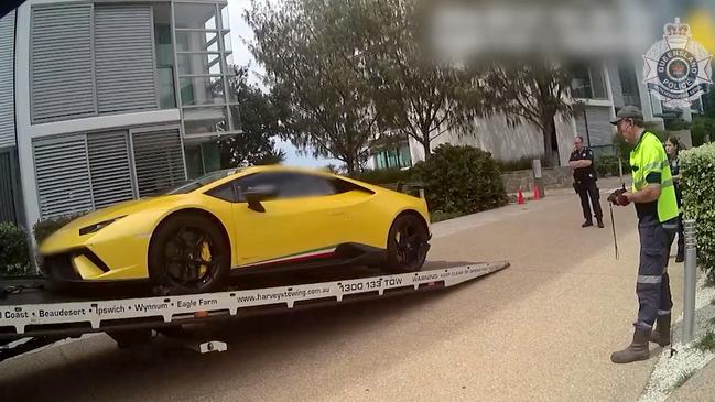 Queensland Police towed a Lamborghini that belonged to Mr Scholz last year in relation to speeding.