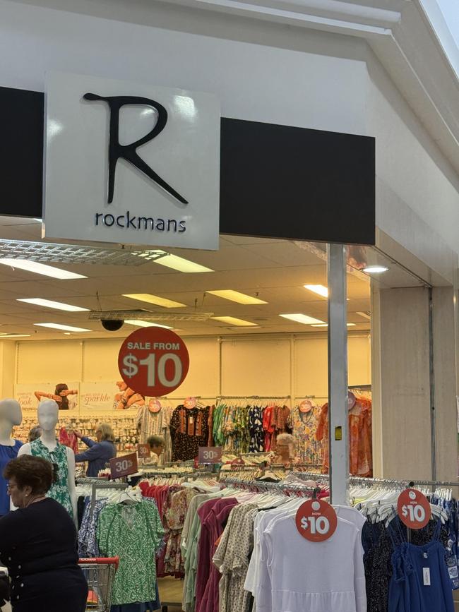 Rockmans was plastered with sale signs on Wednesday. Picture: Supplied