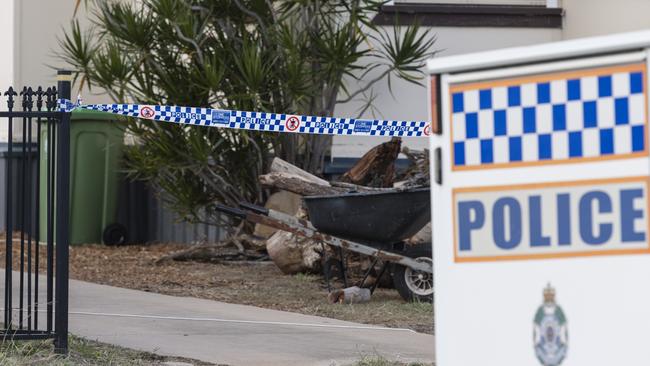 Police at a crime scene in Gatton on Old College Rd. Picture: Kevin Farmer