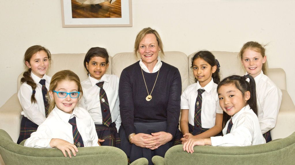 Fairholme Naplan results. Back (from left) Amelia Beattie, Richa Vimal, Dr Linda Evans, Sandili Phaltane, Lucy WilliamsFront: Gracie Walker and Alicia Yap. Wednesday, 29th Aug, 2018. Picture: Nev Madsen