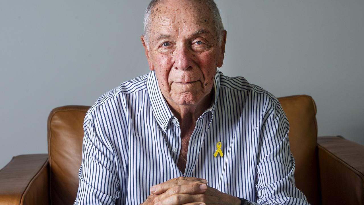 Holocaust survivor Eddy Boas, 85, is consoling young Jewish parents who has ordered their two sons, aged six and eight, not to reveal they're Jewish for fear of reprisals. Photo Jeremy Piper