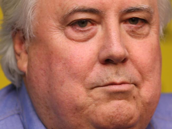 Clive Palmer speaking at a press conference in Brisbane. Pics Tara Croser.