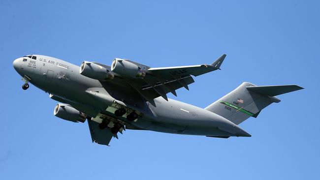 Lockheed C-130 Hercules at day three of the Pacific Airshow, 20 August 2023. Picture: Richard Gosling