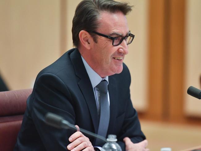 Secretary to the Treasury Dr Steven Kennedy appears before a Senate Inquiry Select Committee on COVID-19 and the Australian Governmentâ€™s response to the COVID-19 pandemic at Parliament House in Canberra, Tuesday, April 28, 2019. (AAP Image/Mick Tsikas) NO ARCHIVING