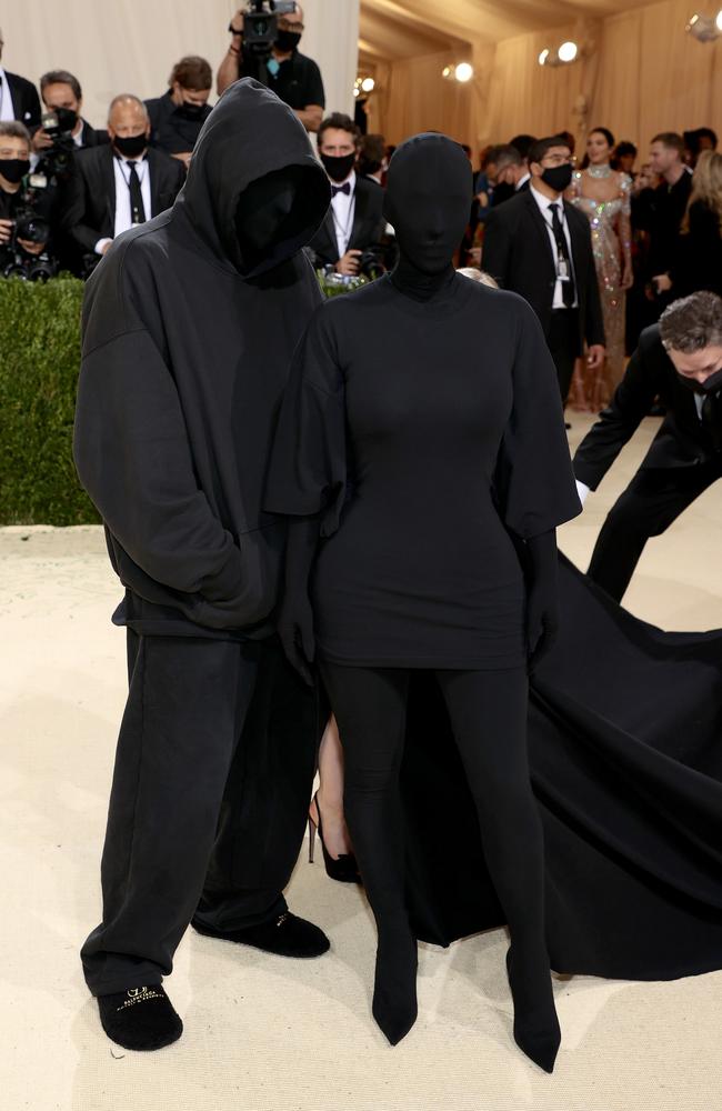 Kim Kardashian West, right, believed to be posing with Balenciaga creative director Demna Gvasalia (left). Picture: Getty Images