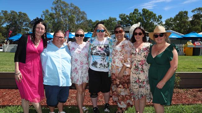MELBOURNE, AUSTRALIA - MARCH 2 2024 Susie Gilmour and the crew Attend the Wangaratta Cup Picture: Brendan Beckett