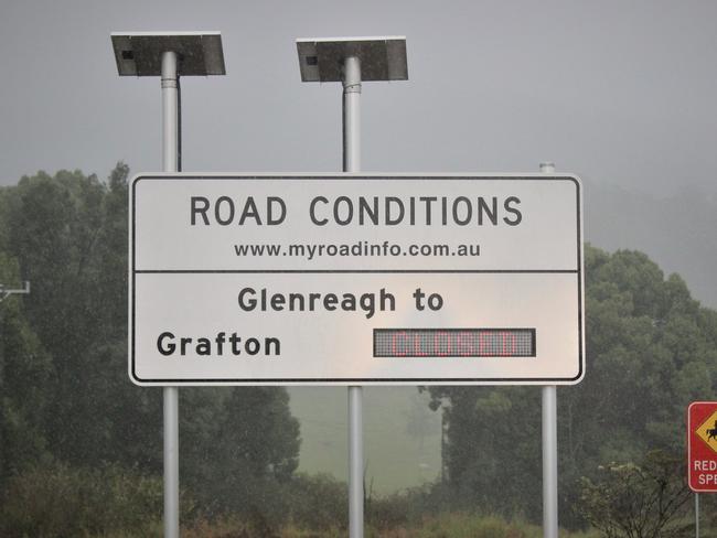 The Orara Way was closed due to flooding. The Orara River has swelled, reaching the minor flood level at Glenreagh on Tuesday morning. By 10am on 15/12/20 it was at 8.91m and rising. Coffs Harbour flood. Photo: Tim Jarrett