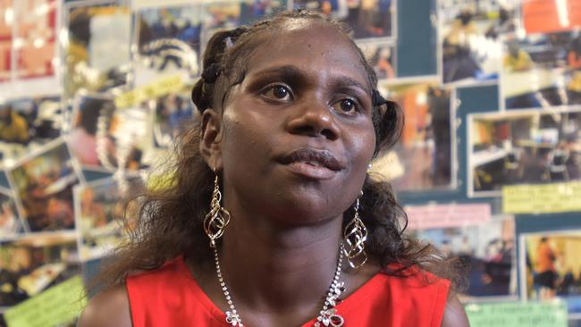 Gunbalanya School graduate Mahalia Gameraidj accepts her NTCET. Picture: Sierra Haigh