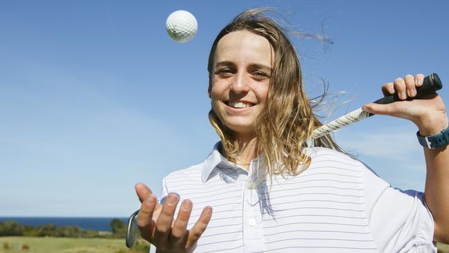 Golfer Cooper Grant at St Michaels Golf Club in Little Bay. Pic: Tim Pascoe