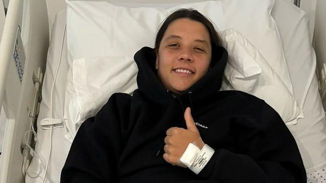 Samantha Kerr recovering in hospital. Picture: Instagram