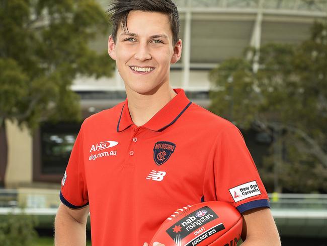 FOR MELBOURNE - Sam Weideman (Melbourne) was selected in top 20 picks in last nights AFL draft. Pictured at Elder Park, Adelaide. picture: Bianca De Marchi