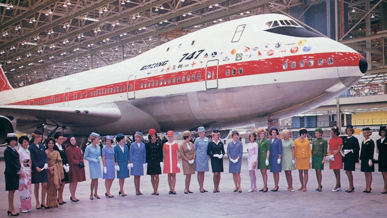 The first manufactured 747 at Boeing’s Everett factory in 1968.