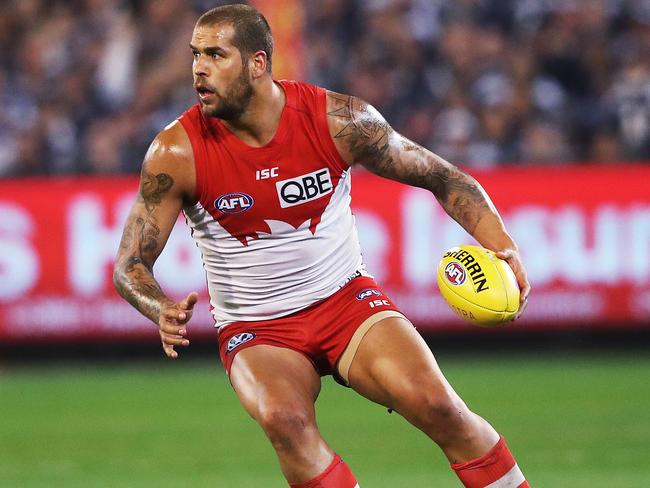 Sydney's Lance Franklin during AFL Preliminary Final match Sydney Swans v Geelong Cats at the MCG. Picture. Phil Hillyard