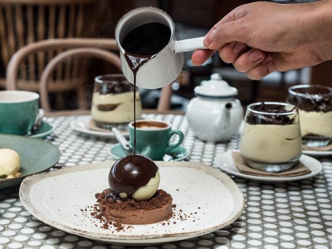 The chocolate sphere from The Garden, Ashfield.