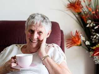 Judith Edwards was adamant she would not go into an aged care home, but after her son Graeme found her a place at a Blue Care facility, she realised it was the best thing she could have done. . Picture: PAUL BEUTEL