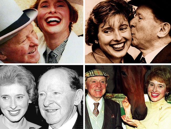 Gai Waterhouse with her famous father and fellow trainer, the late Tommy Smith. Pictures: File