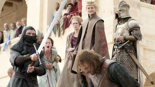 Despite being the main character, Sean Bean’s Ned Stark met a bloody end at the end of Season 1 of Game Of Thrones. Picture: Supplied