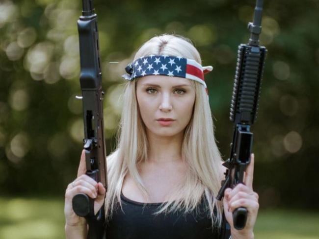 Lauren Southern’s schtick is to gatecrash rallies for causes she doesn’t support. Picture: Instagram/@laurencheriie