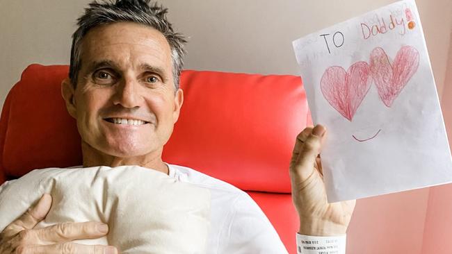 Rob Hodges after his open-heart surgery. Picture: Jo Hodges