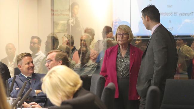 Councillors prepare for a full council meeting to begin. Picture: Glenn Hampson