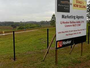 SELLING WELL: Waterford Park Stage 5 Lots along Oliver Road in Goonellabah. Picture: Marc Stapelberg