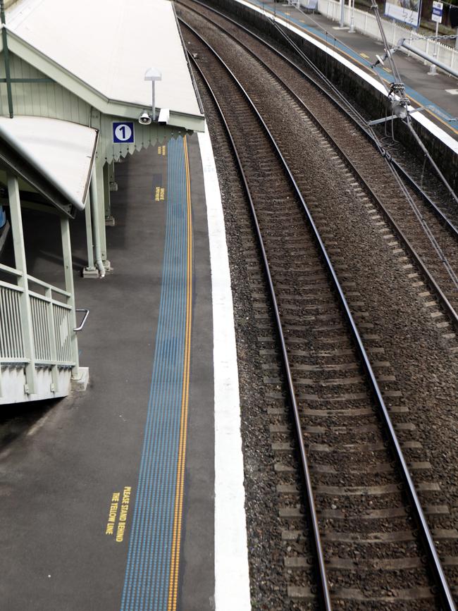 The bend in the tracks is the sharpest on Sydney’s rail network.