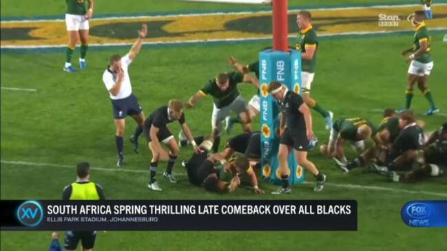 South Africa stun All Blacks in thriller