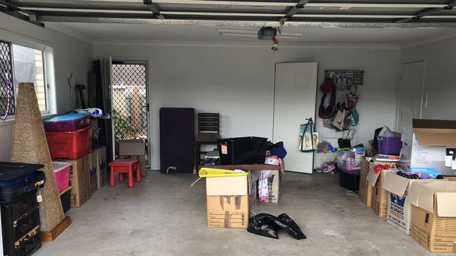 Hoarder clutter inside a Gold Coast garage. Photo: Mums Angels Cleaning Service