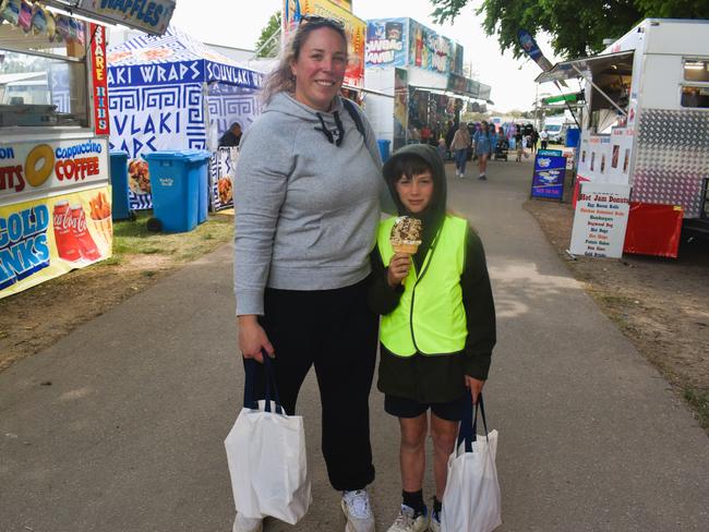 Attendees enjoying the 159th Sale Agricultural Show at the Sale Showgrounds on Friday, November 01, 2024: Chantel Drew and William. Picture: Jack Colantuono