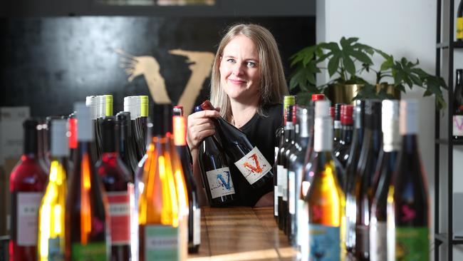 Claire Hannigan at the Vanguardist Wine Room in the main street of Clare. Picture: Tait Schmaal.