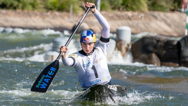 Olympic champion Jessica Fox at the Australian Open at Penrith. Picture: Supplied JGR Images.