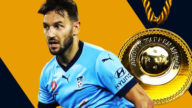 Milos Ninkovic wins the Johnny Warren Medal.