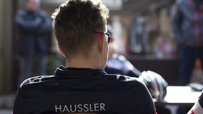 Heinrich Haussler during a training camp with his IAM Cycling team. Picture: IAM Cycling.