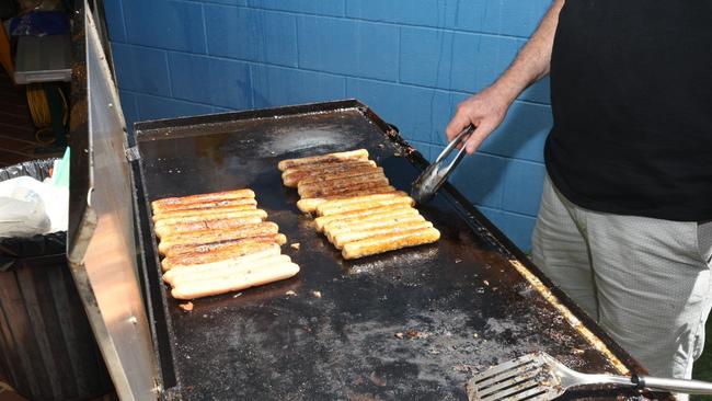 Democracy sausages at Nakara as Territorians cast their votes on May 3, 2025. Picture: Pema Tamang Pakhrin