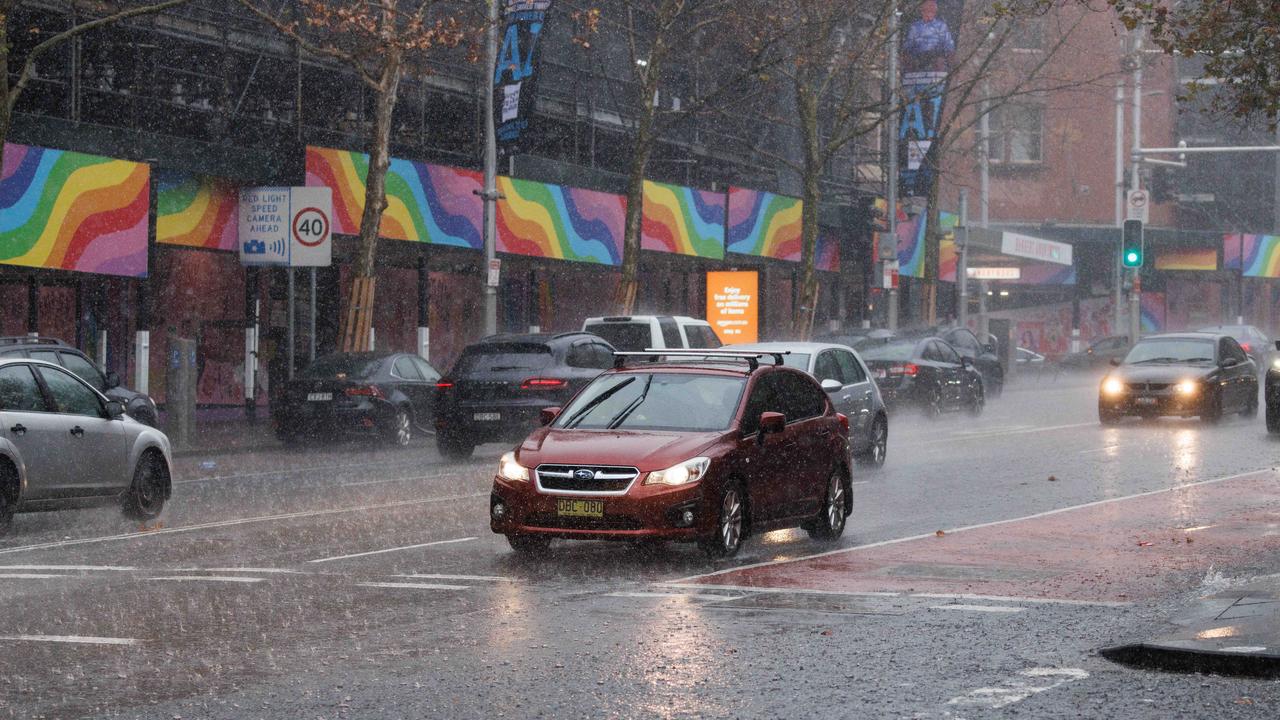 Sydney’s burst of winter sun on Saturday gave way to heavy showers on Sunday afternoon. Picture: NCA NewsWire/ David Swift