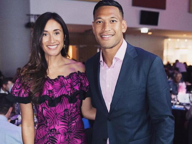 Folau with his wife Maria. Picture: Instagram