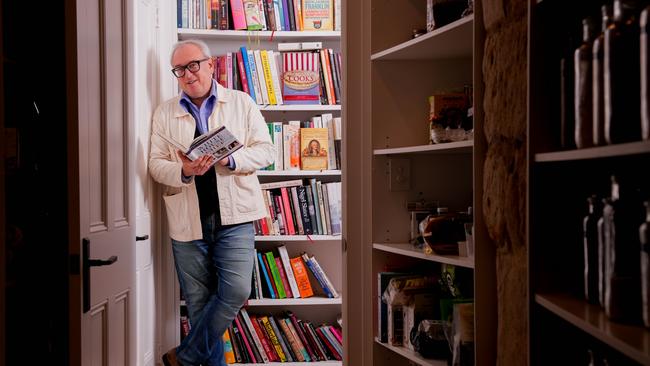 Yaron Finkelstein with a selection of his cookbook collection. Picture: Neil Bennett