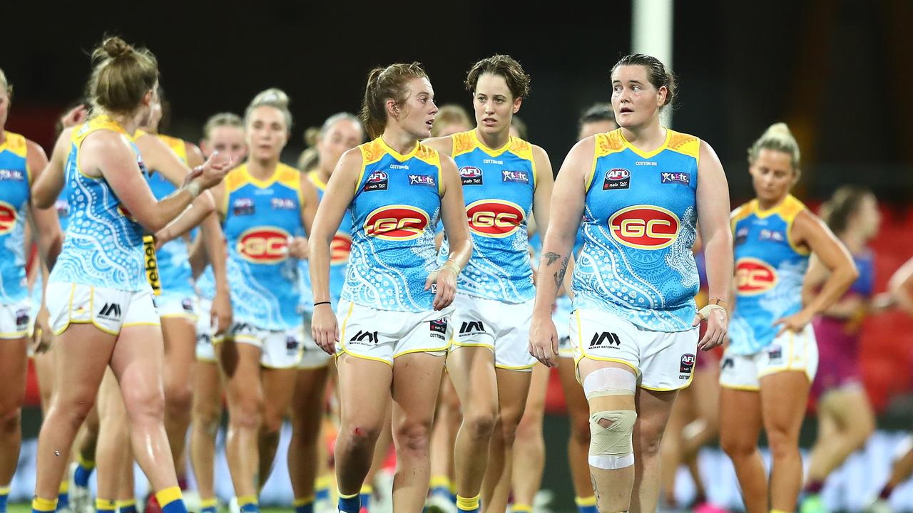 Gold Coast’s loss resembled its 2021 campaign. Picture: Chris Hyde/Getty Images